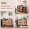 Costway Vintage Accent Cabinet Sideboard Cabinet with 3 Drawers, 1 Door, 1 Adjustable Shelf Rustic Brown